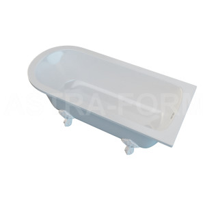 Изображение товара ванна из литого мрамора белые ноги 170х75 см astra-form ретро 01010006