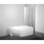 Изображение товара шторка для ванны одноэлементная ravak cvsk1 85 п белая+транспарент 7qrm0100y1