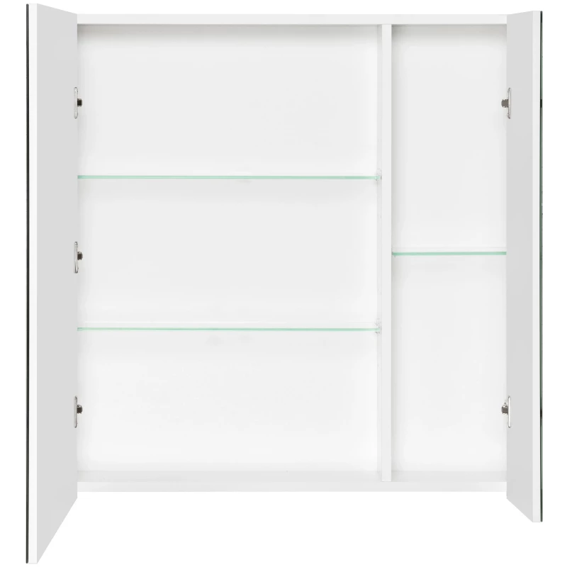 Зеркальный шкаф 80x81 см белый глянец Акватон Беверли 1A237102BV010