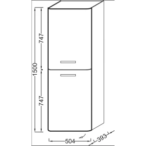 Изображение товара подвесная колонна левосторонняя белый глянец jacob delafon replay eb1074g-g1c
