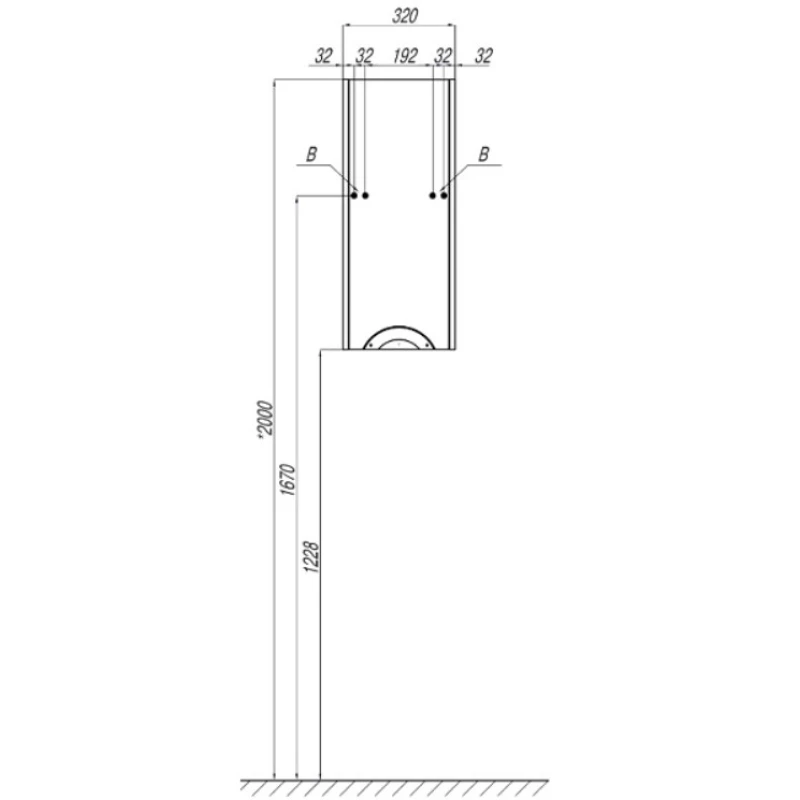 Шкаф одностворчатый подвесной 32x77,2 см дуб макиато L Акватон Сильва 1A215703SIW5L
