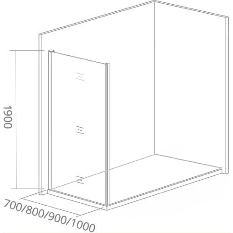 Боковая стенка 90 см Good Door Cofe SP-90-C-B прозрачное