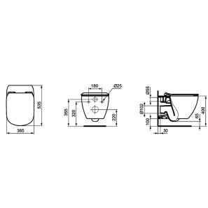 Изображение товара подвесной унитаз ideal standard tesi aquablade t007901