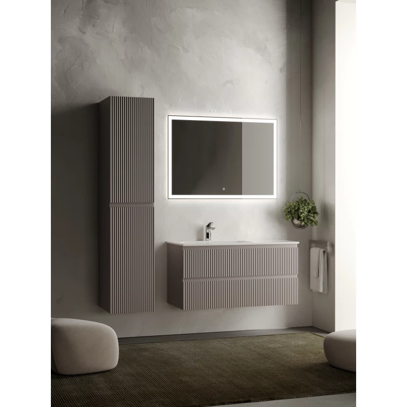 Комплект мебели серый матовый 101 см Sancos Snob R SNR100LSM + CN7014 + CI1000