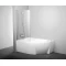 Шторка для ванны одноэлементная Ravak CVSK1 100 Л белая+транспарент 7QLS0100Y1 - 1