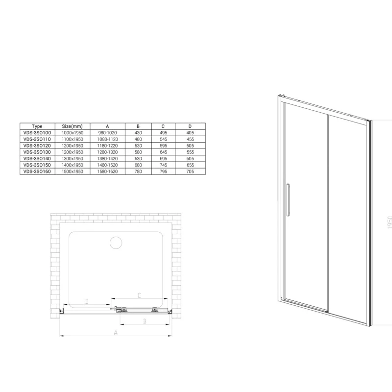 Душевая дверь 120 см Vincea Soft VDS-3SO120CL прозрачное