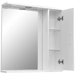 Изображение товара зеркальный шкаф 70x70 см белый глянец/белый матовый stella polar концепт sp-00000127