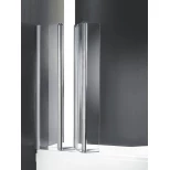Изображение товара шторка для ванны с одним неподвижным стеклом cezares trio 90 см прозрачное стекло trio-w-v-3-90/140-c-cr-l