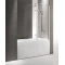 Шторка для ванны Cezares Eco 120 см текстурное  стекло ECO-O-V-21-120/140-P-Cr-R - 1