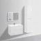 Комплект мебели белый глянец 81,5 см Vincea Mia VMC-2MC800GW + VBS-13980 + VLM-3VN800 - 1
