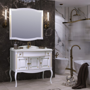 Изображение товара комплект мебели белый золотая патина 100 см opadiris лаура