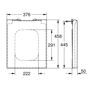 Изображение товара сиденье для унитаза с микролифтом grohe cube ceramic 39488000