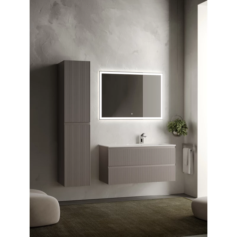 Комплект мебели серый матовый 101 см Sancos Snob R SNR100RSM + CN7015 + CI1000
