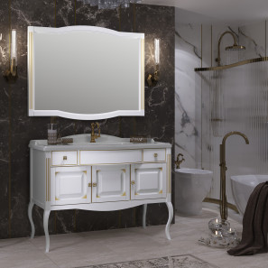 Изображение товара комплект мебели белый золотая патина 120 см opadiris лаура