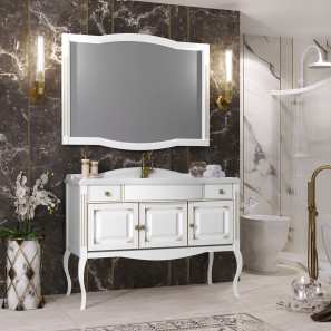 Изображение товара комплект мебели белый золотая патина 120 см opadiris лаура