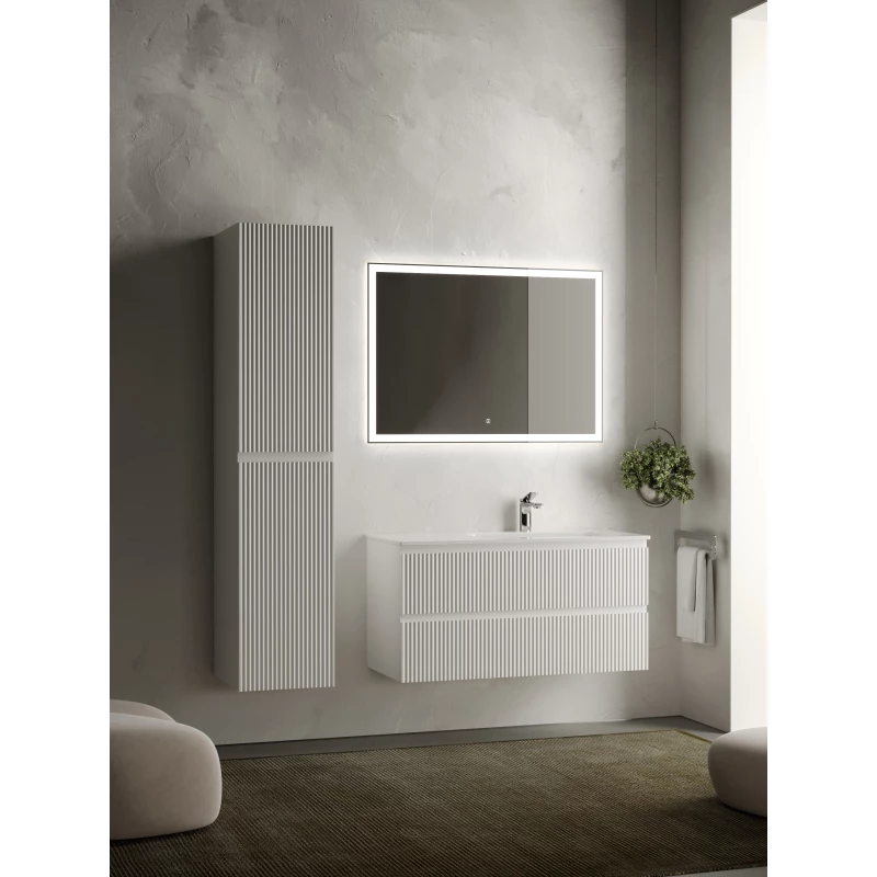 Комплект мебели белый матовый 101 см Sancos Snob R SNR100RW + CN7015 + CI1000