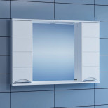 Изображение товара зеркальный шкаф 100х72 см белый глянец санта родос 106018