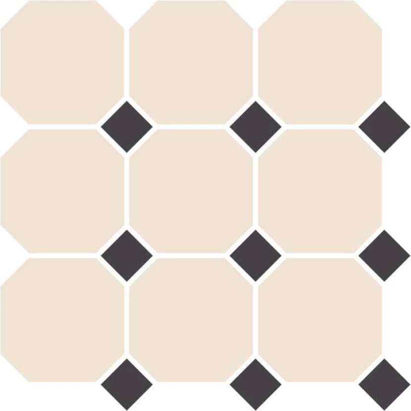 Мозаика TopCer Octagon Sheet OCT White DOT Black 4416OCT14 (30x30)