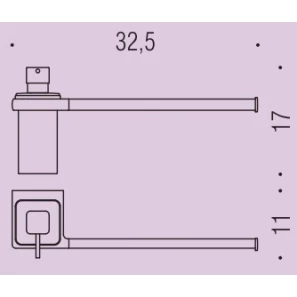 Изображение товара полотенцедержатель с дозатором 32,5 см colombo design lulu b6274