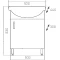 Комплект мебели дуб сонома/белый 52 см Grossman Eco Line 105206 - 6
