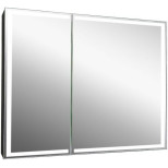 Изображение товара зеркальный шкаф 100х80 см черный матовый art&max techno am-tec-1000-800-2d-f-nero