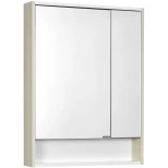 Изображение товара зеркальный шкаф 65x86 см белый глянец/ясень фабрик акватон рико 1a215202rib90