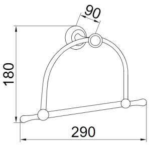 Изображение товара кольцо для полотенец boheme chiaro 10505