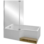 Изображение товара шторка для ванны 111.5 см прозрачный jacob delafon bain-douche neo e4930-ga