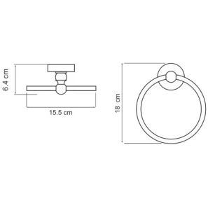 Изображение товара кольцо для полотенец wasserkraft regen k-6960