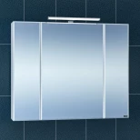 Изображение товара зеркальный шкаф 87x73 см белый глянец санта стандарт 113018