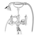 Изображение товара смеситель для ванны с ручным душем хром, ручки металл cezares first first-vd-01-m