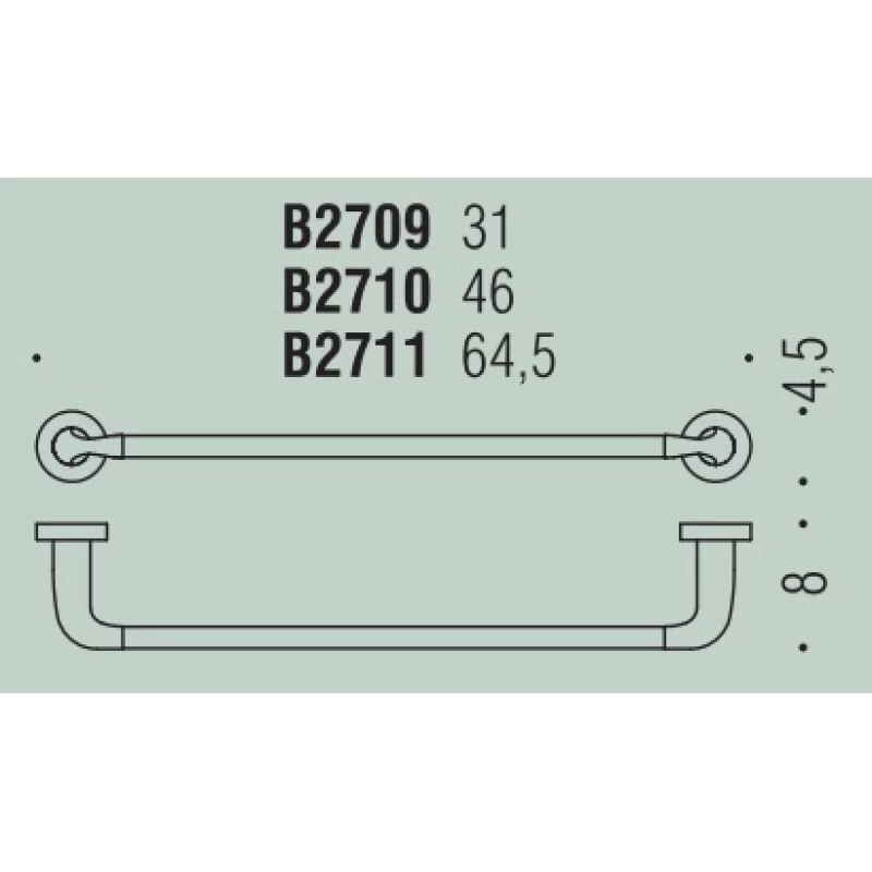 Полотенцедержатель 46 см Colombo Design Basic B2710