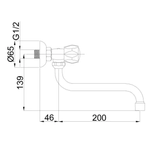 Изображение товара кран для холодной воды rubineta rubin r-9 eco r93001