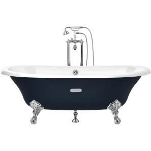 Изображение товара испанская чугунная ванна 170x85 см с противоскользящим покрытием roca newcast navy blue 233650004