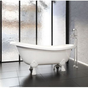 Изображение товара ванна из литого мрамора белые ноги 170х79 см astra-form роксбург 01010032