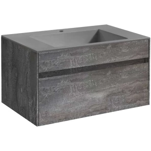 Изображение товара комплект мебели серый камень 80 см vincea chiara vmc-2c800gs + vcb-13800g + vlm-3vn800