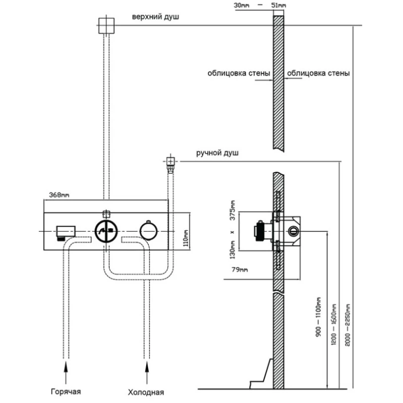 Термостат для ванны Vincea VSCV-422TBG