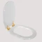 Сиденье для напольного унитаза белый/золото Tiffany World Bristol TWBR20bi/oro - 1