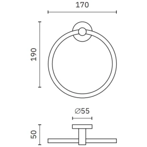 Изображение товара кольцо для полотенец nofer niza 16860.s