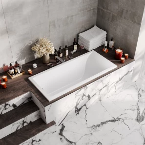 Изображение товара ванна из литьевого мрамора 150x70 см marmo bagno алесса new mb-aln150-70