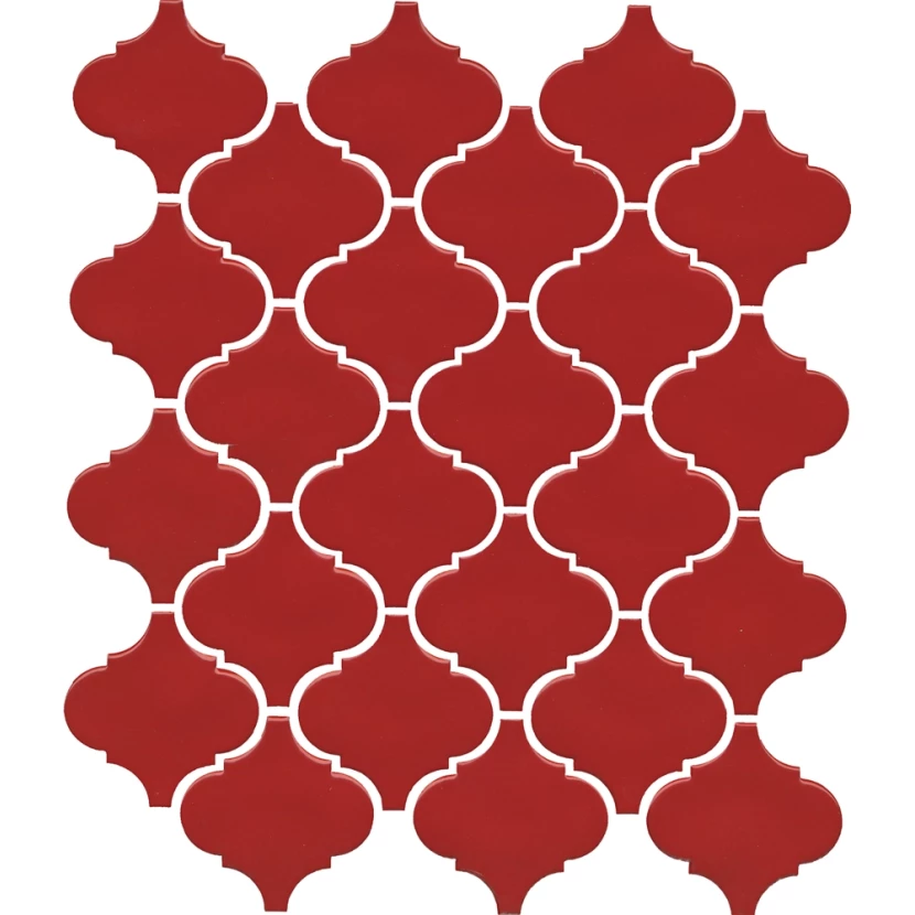 Плитка 65013 Авейру мозаичный красный глянцевый 26x30