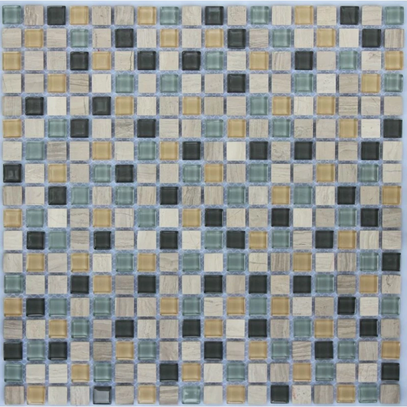 Мозаика S-851 стекло камень (1,5*1,5*4) 30,5*30,5