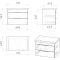 Комплект мебели темный дуб 71 см Grossman Форта 1070032 + 15840 + 2070022 - 7