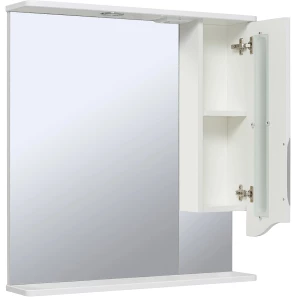 Изображение товара зеркальный шкаф 75x80 см белый r runo толедо 00000001041