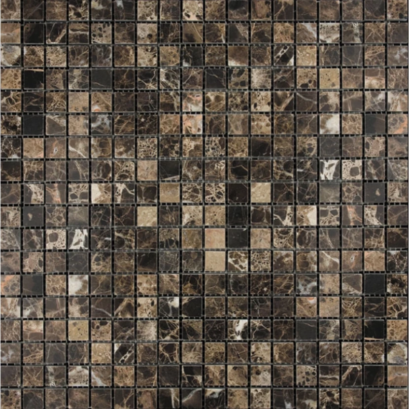 Мозаика Natural i-Tile 4M022-15P (Emperador Dark) Мрамор коричневый, поверхность полированная 29,8x29,8