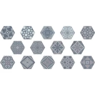 Керамогранит Pamesa Hex Sloane Cement Mix (Compacglass) 22.8x19.8