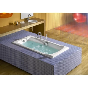 Изображение товара испанская чугунная ванна 170x85 см с противоскользящим покрытием roca ming 2302g000r